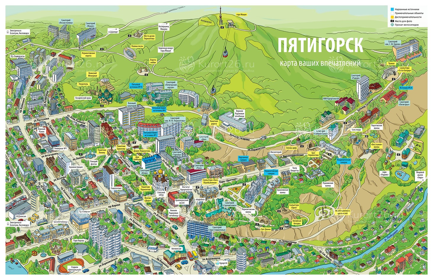 Что посмотреть в Пятигорске — Путеводитель, карта достопримечательностей с  адресами и фото